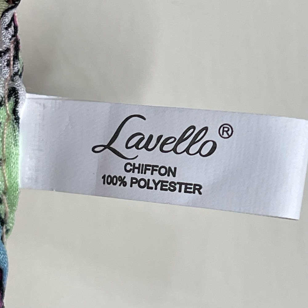 Lavello Chiffon Infinity Scarf Paisley Pastel Pink Lightweight Spring Summer - Picture 5 of 8